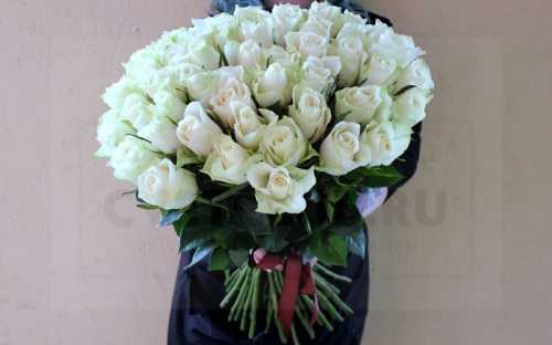 51 Белая роза 50см Санкт-Петербург фото, цена, продажа, купить