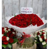101 роза в белой упаковке Санкт-Петербург фото, цена, продажа, купить